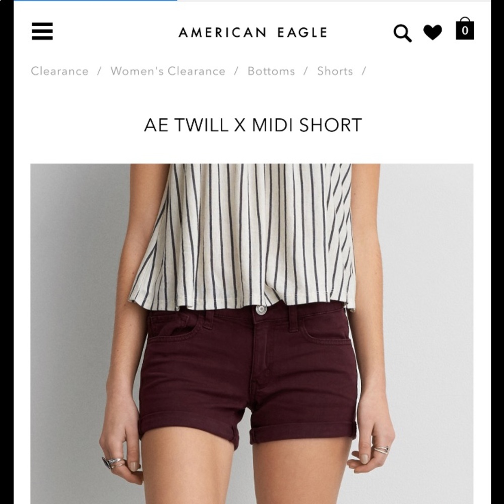 American eagle midi short
